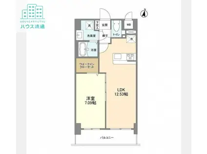 ルーカス長崎諫早II(1LDK/5階)の間取り写真