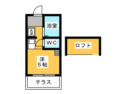 タウンコートA(ワンルーム/1階)の間取り写真