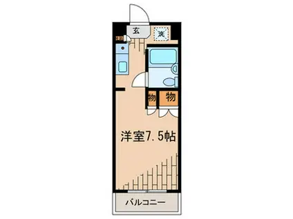 COMFORT宇田川(1K/3階)の間取り写真