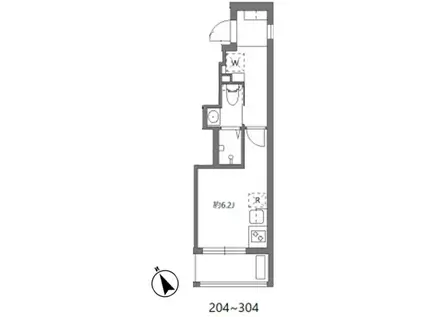 アリカ大森1(ワンルーム/3階)の間取り写真