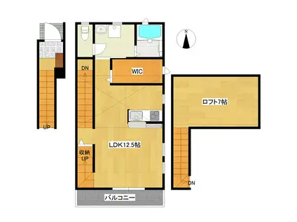 アルチェ台原(ワンルーム/2階)の間取り写真