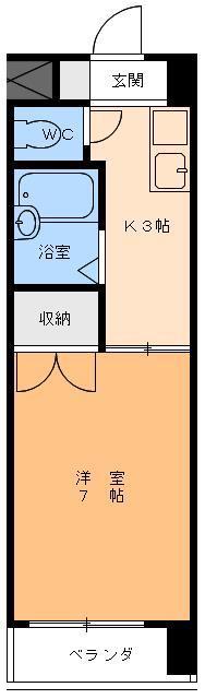 エクセル緑町(1K/2階)の間取り写真