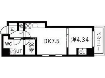 TRADIS大塚(1DK/2階)の間取り写真