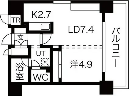 サンタの館N11(1LDK/2階)の間取り写真