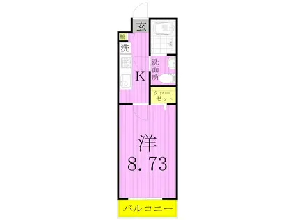 アーバハイツ扇大橋(1K/3階)の間取り写真