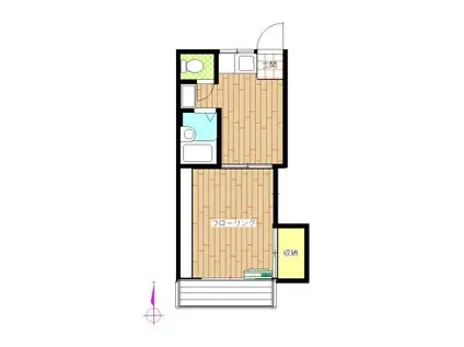 ベルメゾン(1K/1階)の間取り写真