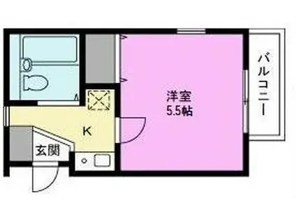 アネックス吉川2期(1K/1階)の間取り写真