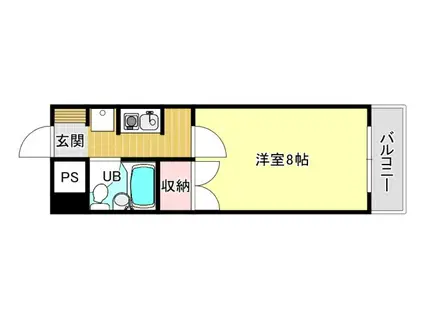 日神パレステージ浜松(1K/7階)の間取り写真