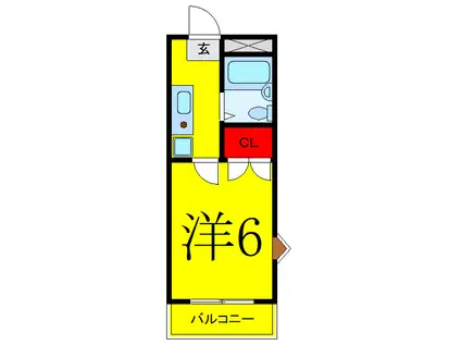 コスモ天洋(1K/3階)の間取り写真