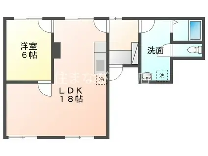 池端レジデンス(1LDK/1階)の間取り写真
