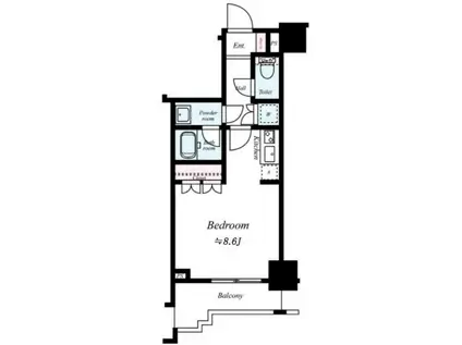 RISINGPLACE 南千住(ワンルーム/14階)の間取り写真
