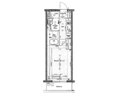 ブライズ杉並和泉(1K/3階)の間取り写真