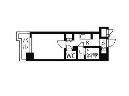 メゾンドヴィレ大阪城公園前(1K/11階)の間取り写真