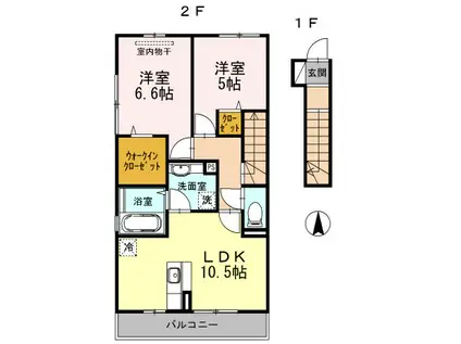 コクヨーレ日本橋(1LDK/10階)の間取り写真