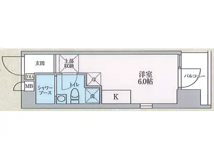 東西線 木場駅 駅近  防犯カメラ有 5月入居中旬入居可(ワンルーム/8階)の間取り写真
