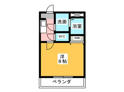 シェールププレ(1K/3階)の間取り写真