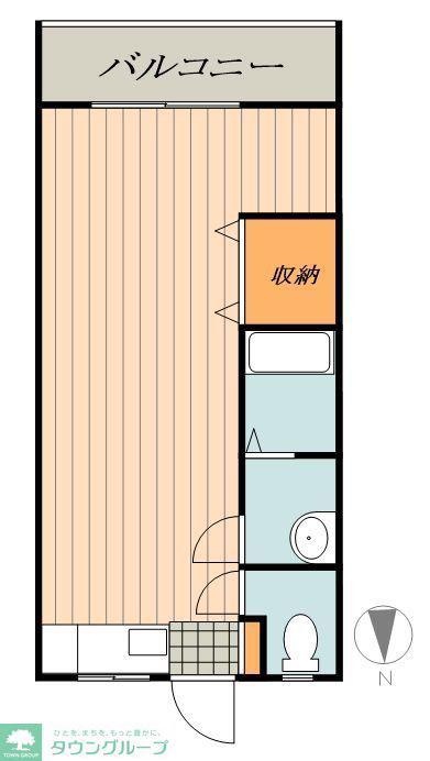 コーポ大文(ワンルーム/3階)の間取り写真