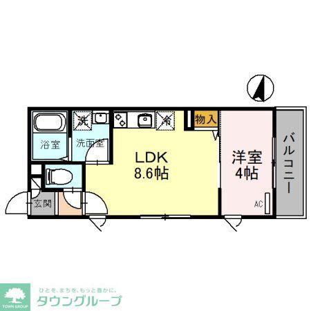 ゼフィルス(1LDK/3階)の間取り写真
