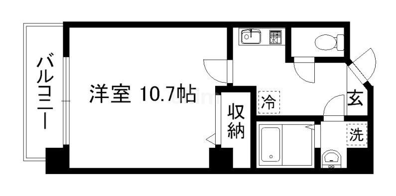 ビレイユ眞英富小路高辻(1K/5階)の間取り写真