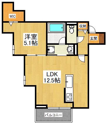 D-STELLA(1LDK/3階)の間取り写真