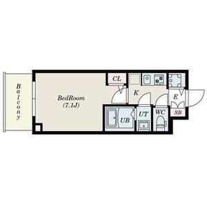 S-RESIDENCE天満GRACIS(1K/2階)の間取り写真