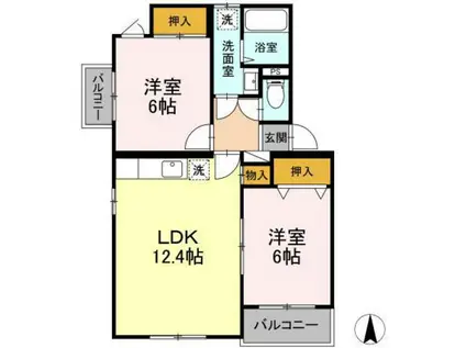 ピュアステージIII(2LDK/3階)の間取り写真