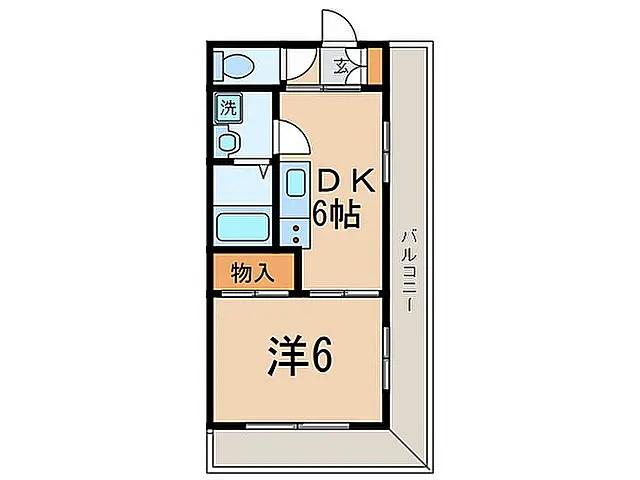 3RD RESIDENCE(1DK/4階)の間取り写真