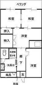 TGビル(2LDK/3階)の間取り写真