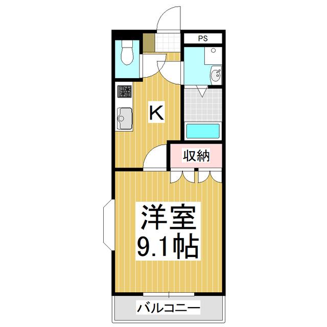 CENT ECLAT UNE(1K/2階)の間取り写真