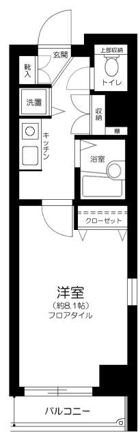 シンシア学芸大学セカンドステージ(1K/3階)の間取り写真