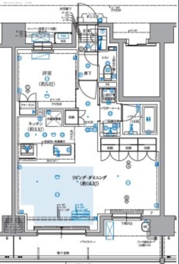 ガーラ・レジデンス府中宮西町(1LDK/3階)の間取り写真