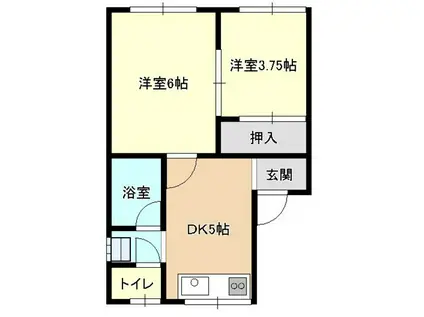 R.HAMADA1(2K/2階)の間取り写真