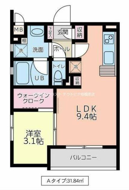 ウェルネス.II(1LDK/2階)の間取り写真