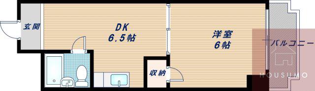 プロヴァンス(1DK/8階)の間取り写真