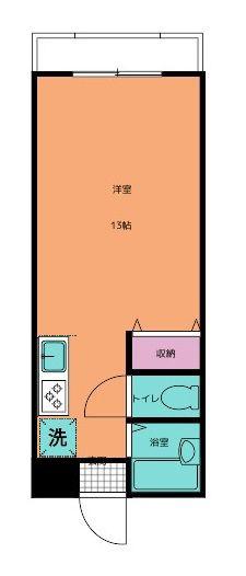 サンシャインタカラ 3号棟(ワンルーム/2階)の間取り写真