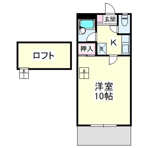 ヴィラルバ・エス(1K/1階)の間取り写真