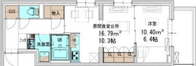 コートデルトゥール昭島(1LDK/4階)の間取り写真