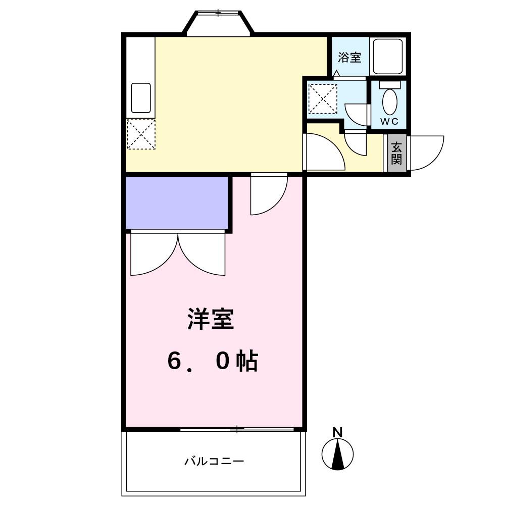 エリゼ大泉学園(1DK/2階)の間取り写真