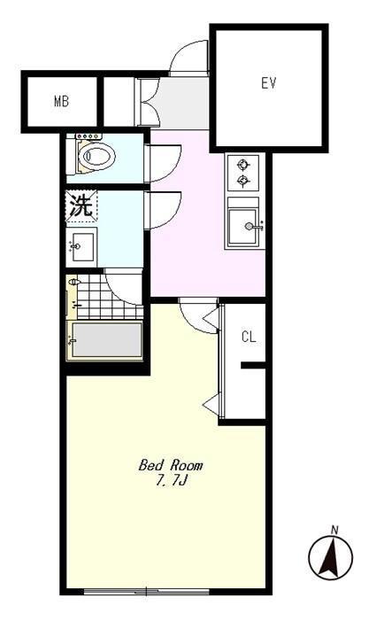 CLAIR COMFORT(1K/3階)の間取り写真