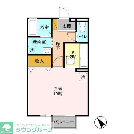 クラインモルツ(1K/1階)の間取り写真