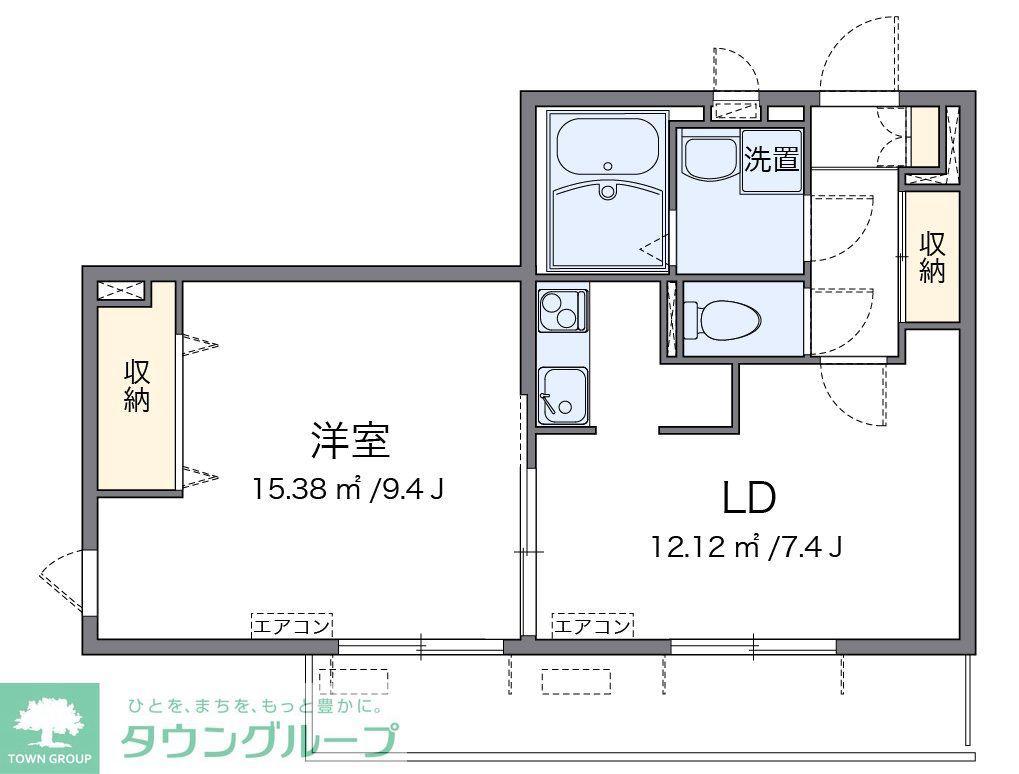 レオネクストサンドリーム(1LDK/1階)の間取り写真