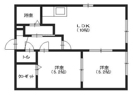 シャルマン2000(2LDK/1階)の間取り写真