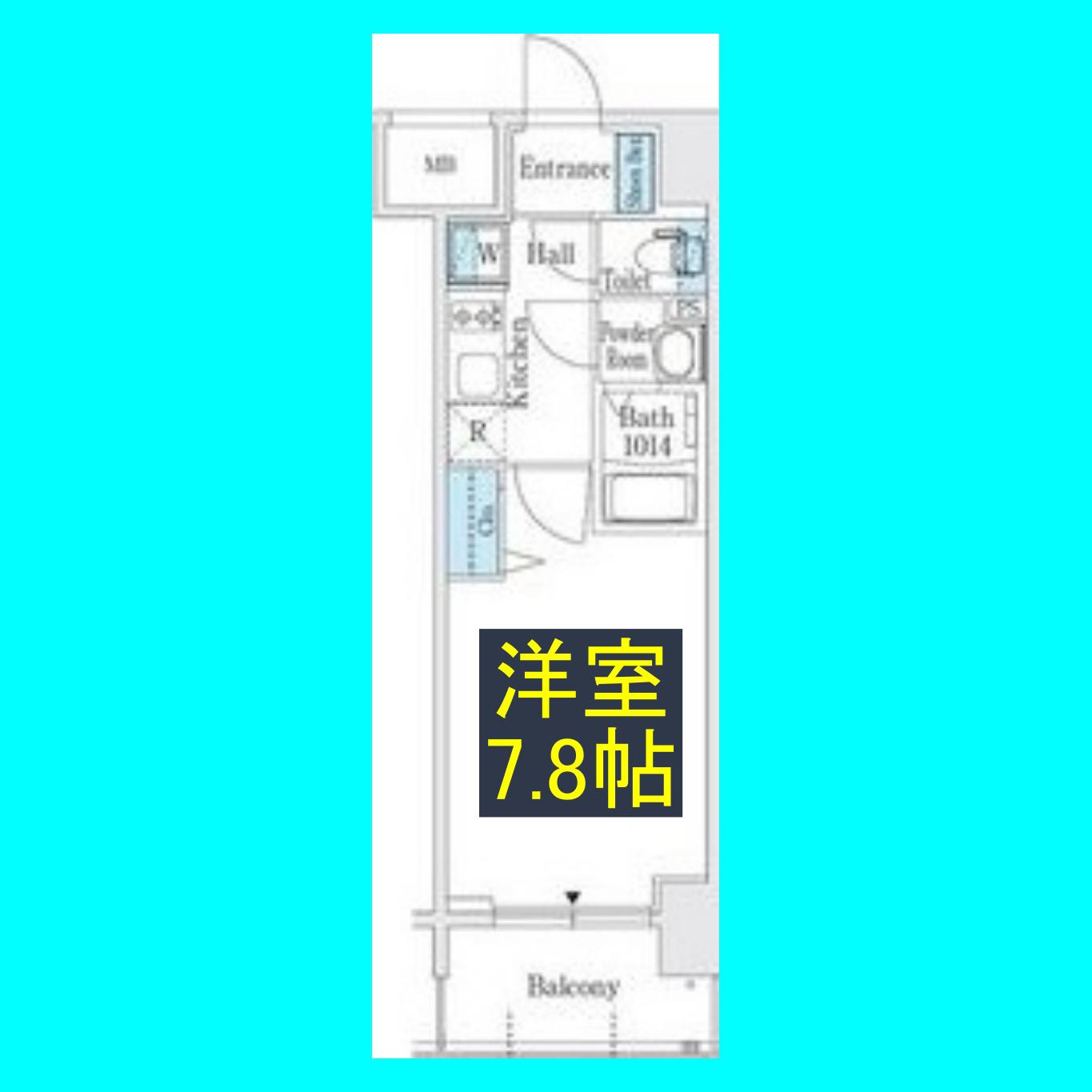 PONANT鶴舞公園(1K/11階)の間取り写真