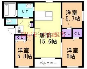 BRUIN.K(3LDK/2階)の間取り写真