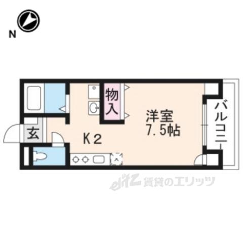 コートファイン(1K/1階)の間取り写真
