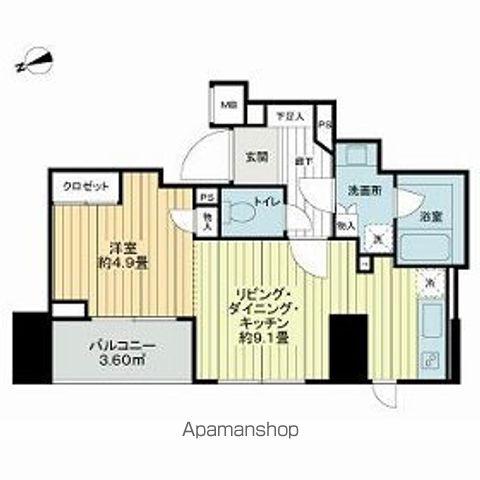 キュスティーヌ18目白学園通(1LDK/3階)の間取り写真