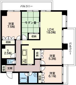 アクトレスフタバ(4SLDK/2階)の間取り写真