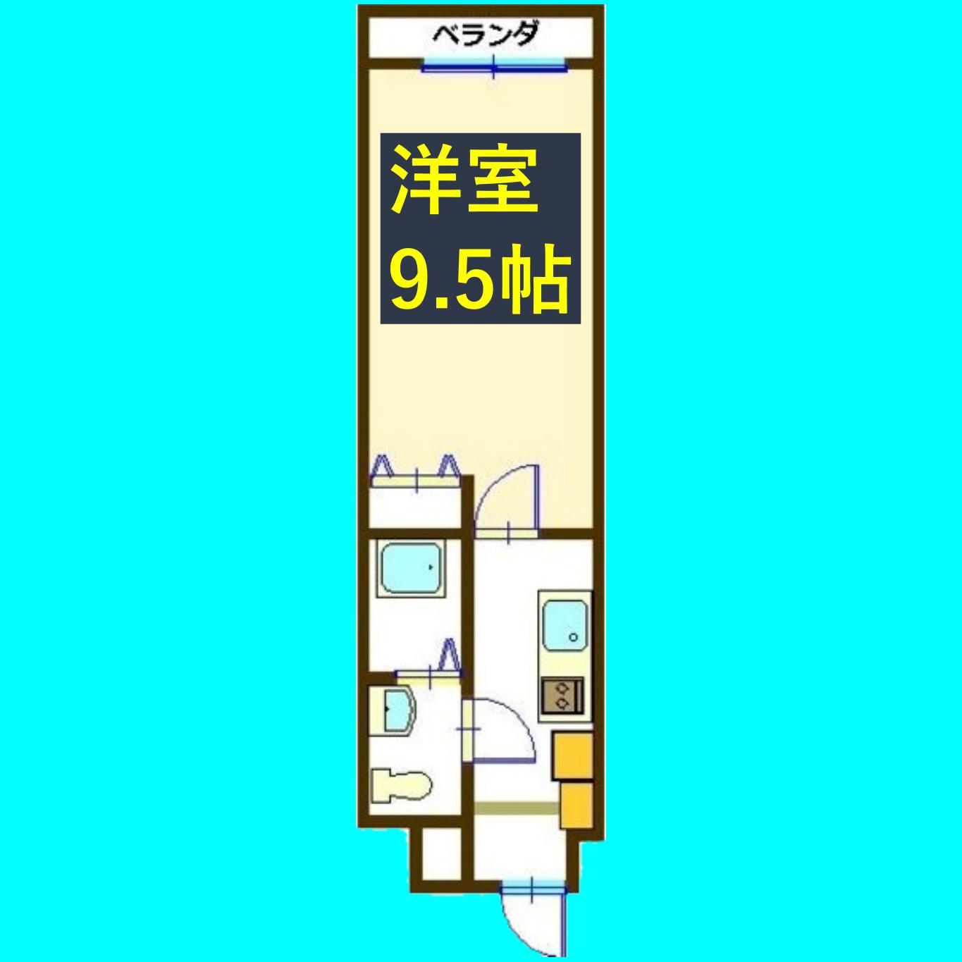 岩塚テラス(1K/6階)の間取り写真