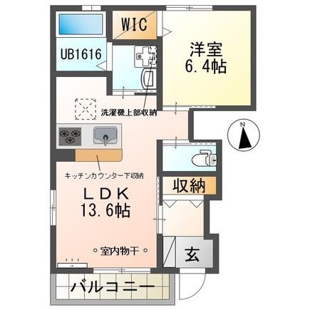 クレッセント神田B(1LDK/1階)の間取り写真