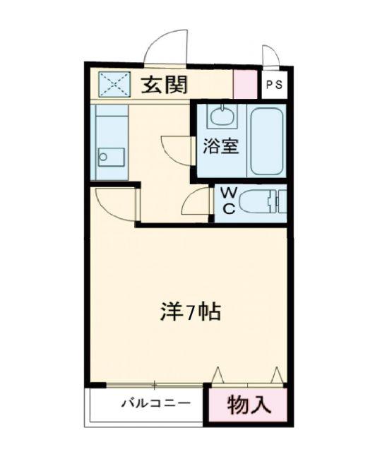 ルミエールS(1K/4階)の間取り写真